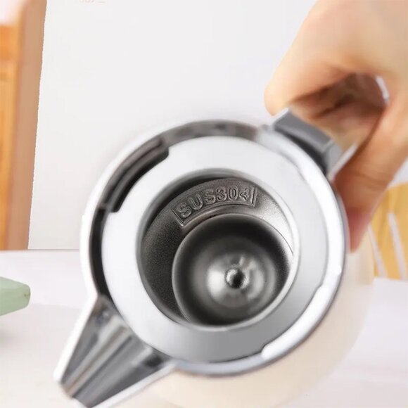 SOGA 1.2L White Stainless Steel Insulated Vacuum Flask – Hot & Cold Drink Bottle - Picture 10 of 11